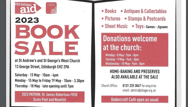 Edinburgh church to host Christian Aid book sale